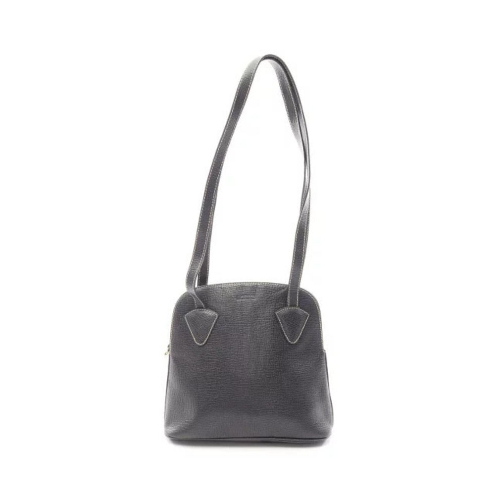 Loewe textured leather shoulder bag black triangular strap